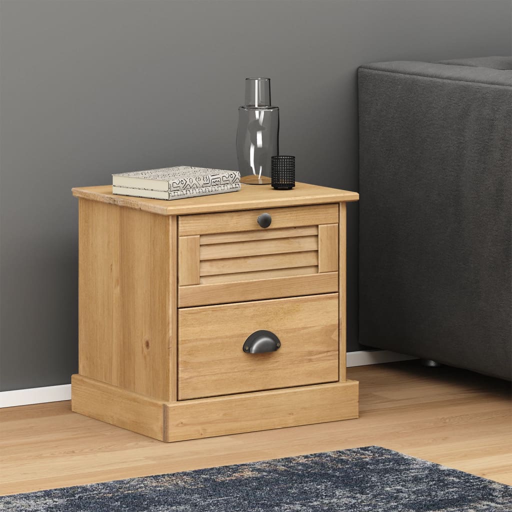 Bedside Cabinet VIGO 42x35x40 cm Solid Wood Pine - Casper Homes