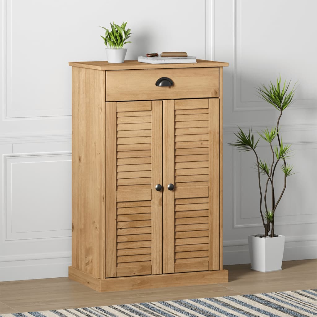 Shoe Cabinet VIGO 60x35x96cm Solid Wood Pine - Merlin Deals