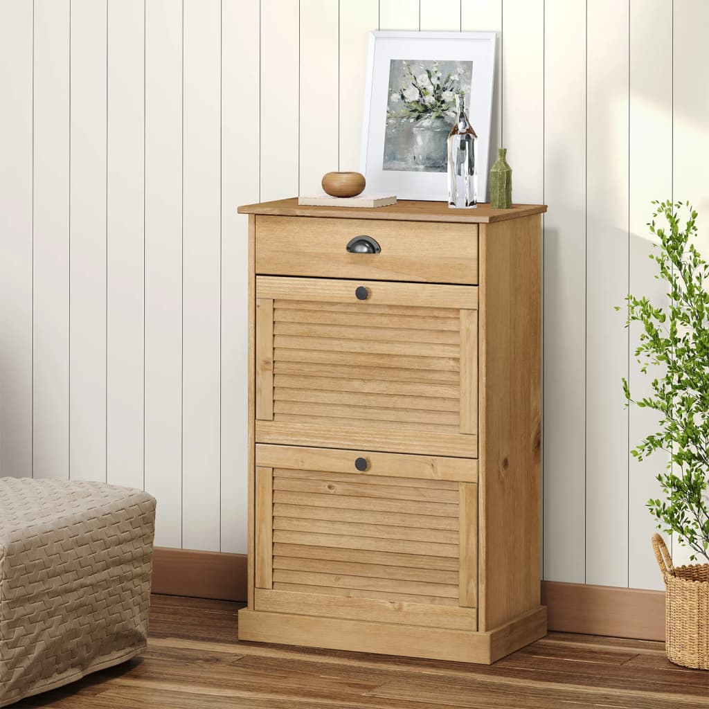 Shoe Cabinet VIGO 60x35x96cm Solid Wood Pine - Style and Chic