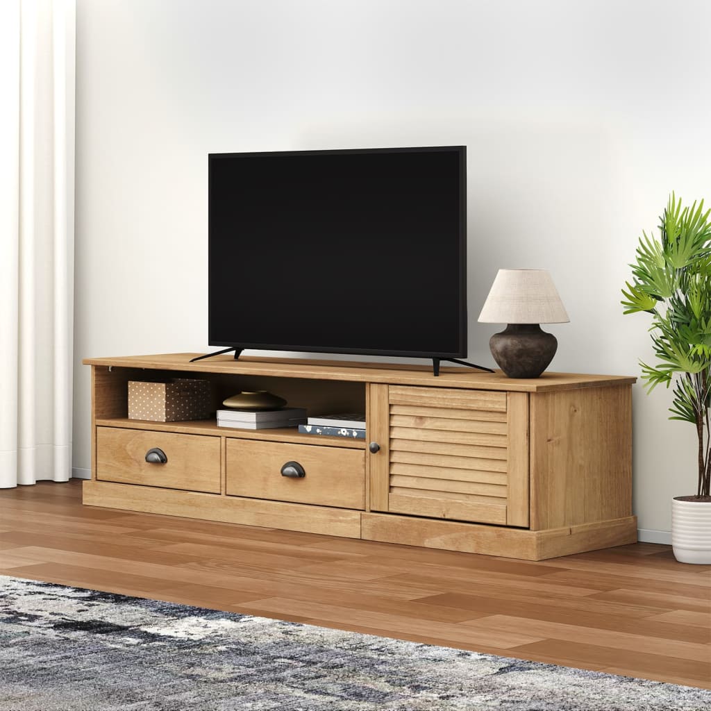 TV Cabinet VIGO 156x40x40cm Solid Wood Pine - Merkel Designers