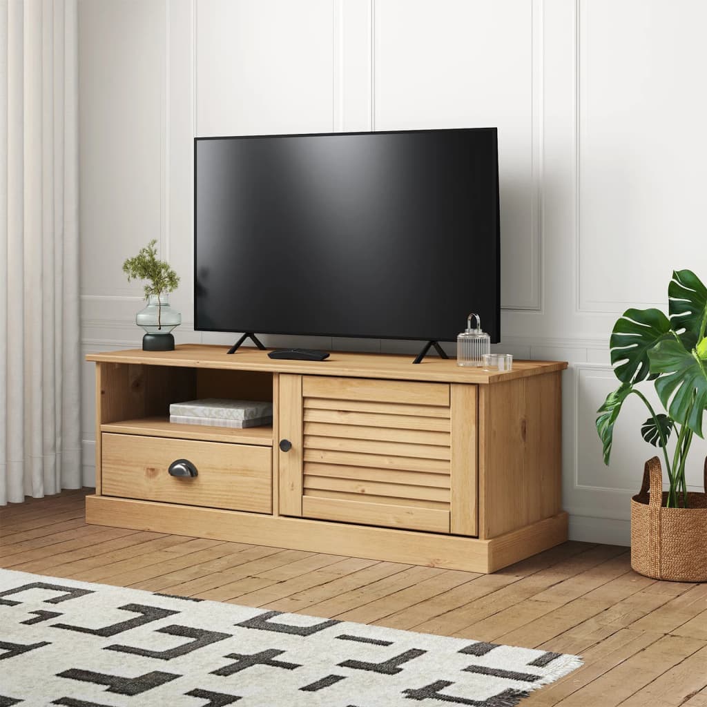 TV Cabinet VIGO 106x40x40 cm Solid Wood Pine - Unbeatable Bargains