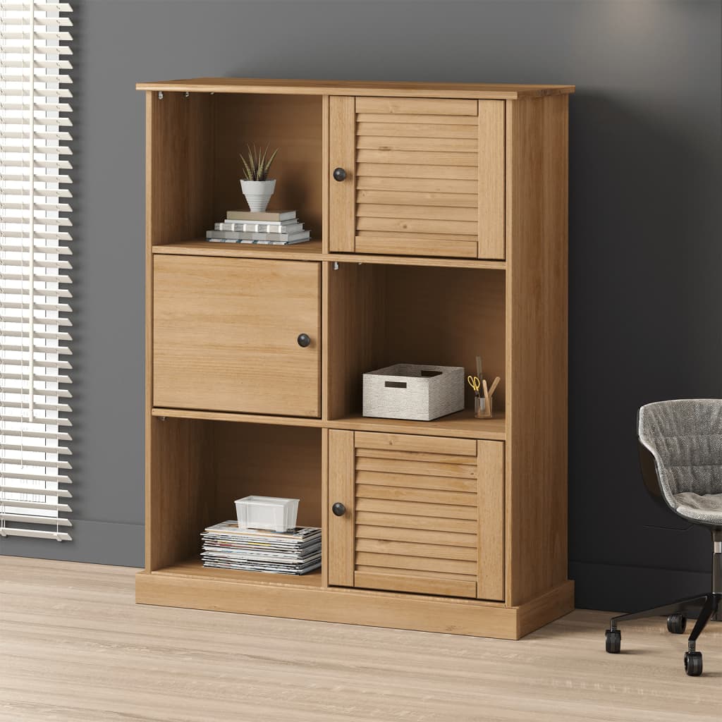 Bookcase VIGO 90x35x114.5 cm Solid Wood Pine - Casper Homes