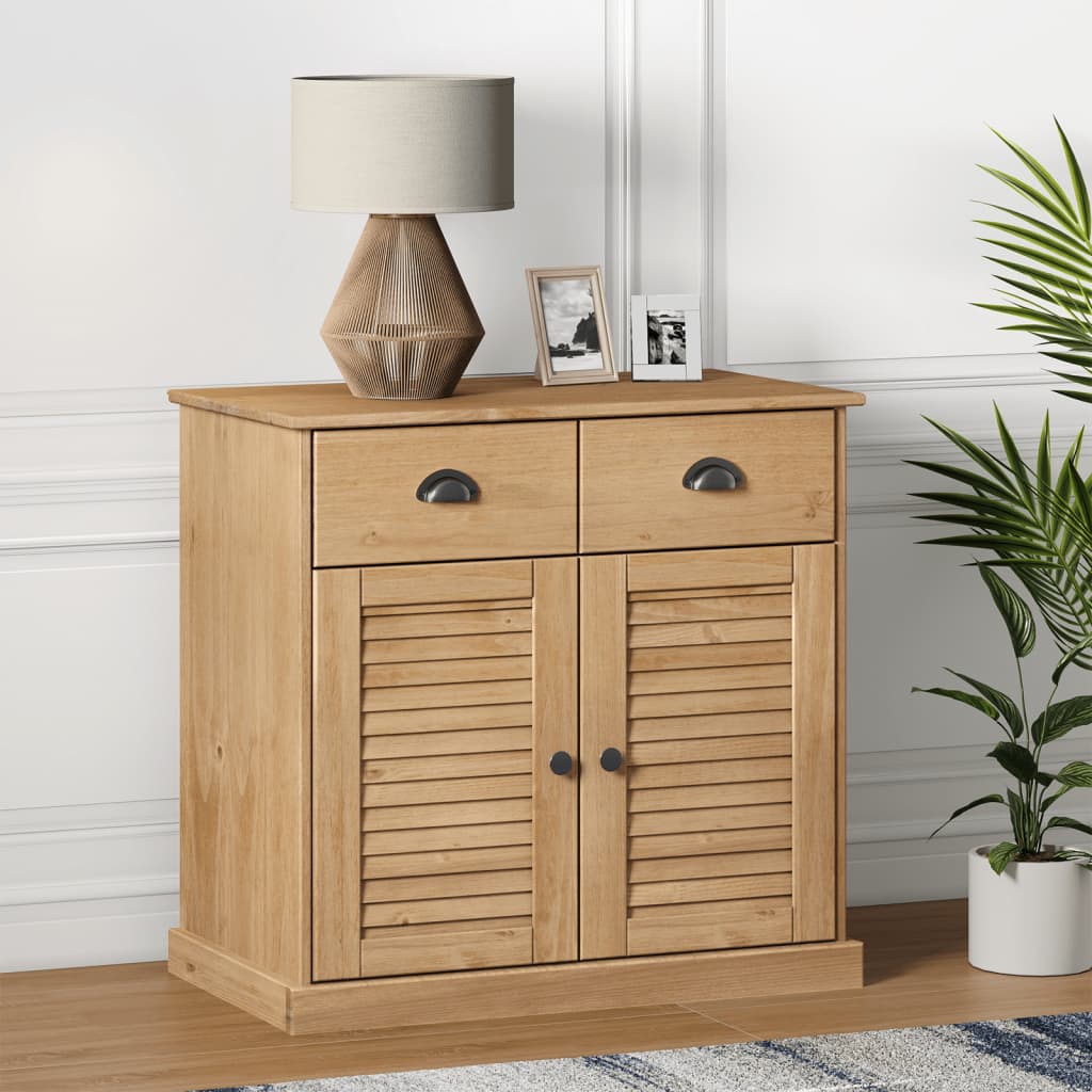 Sideboard with Drawers VIGO 78x40x75cm Solid Wood Pine - The Home Maker