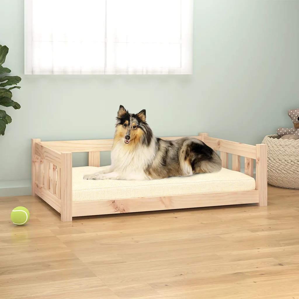 Dog Bed 95.5x65.5x28 cm Solid Wood Pine - Unbeatable Bargains
