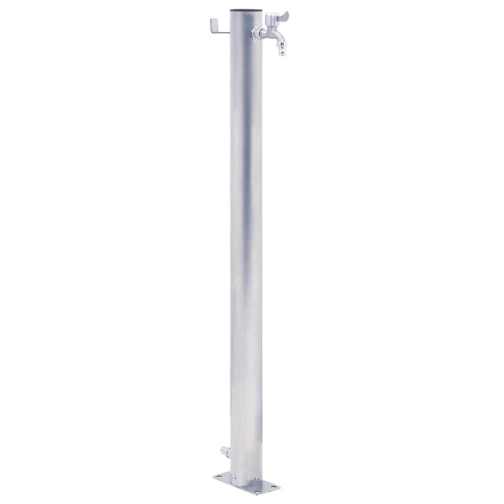 Garden Water Column 40 cm Stainless Steel Round - Decor Base