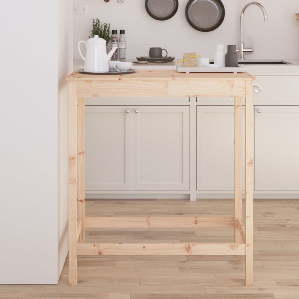 Bar Table 100x50x110 cm Solid Wood Pine - Sid & Sam