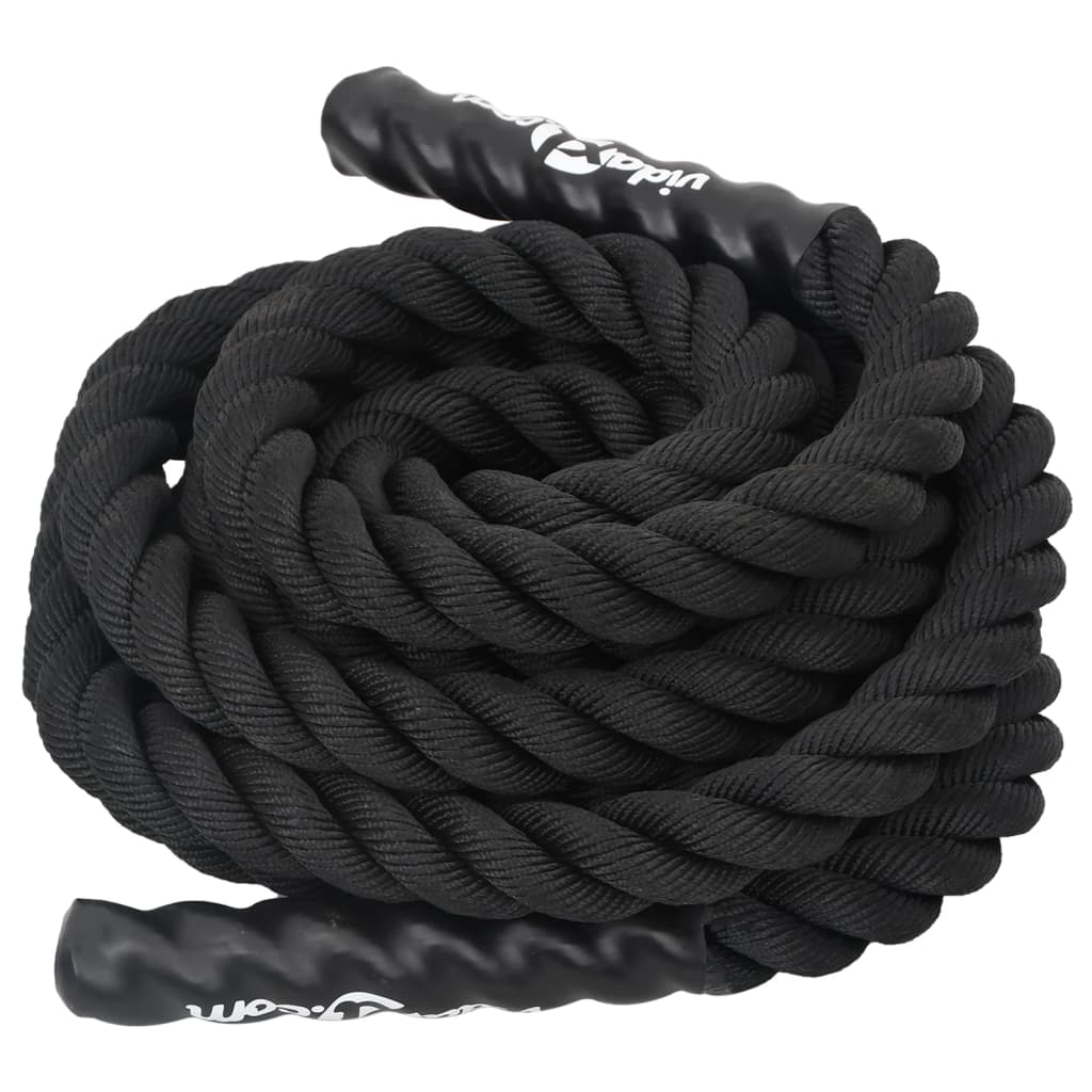 Battle Rope Black 6 m 4.5 kg Polyester - The Home Maker