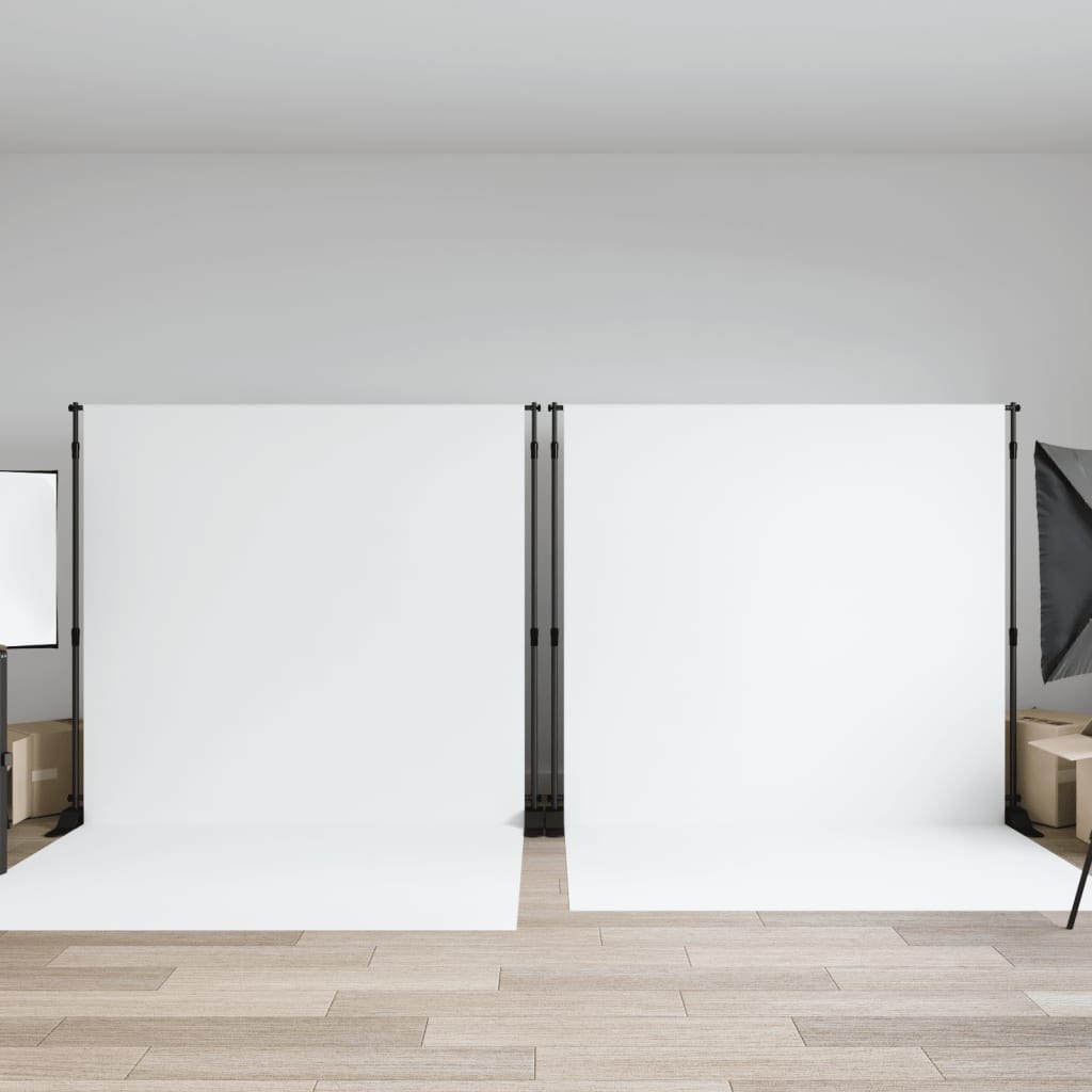 Backdrop Stands 2 pcs Black 305x243 cm Steel - Brittle & Co