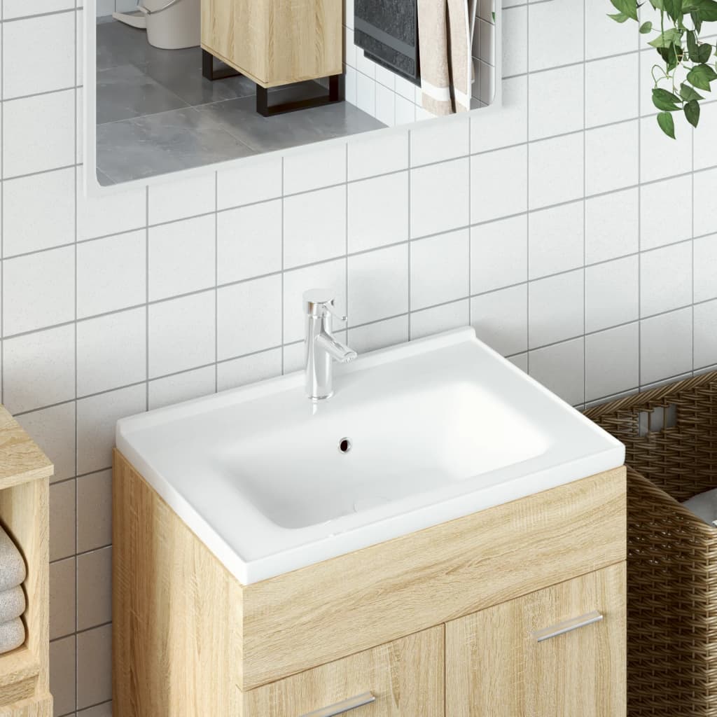 Bathroom Sink White 61x48x19.5 cm Rectangular Ceramic - Tyrell & Tyrell