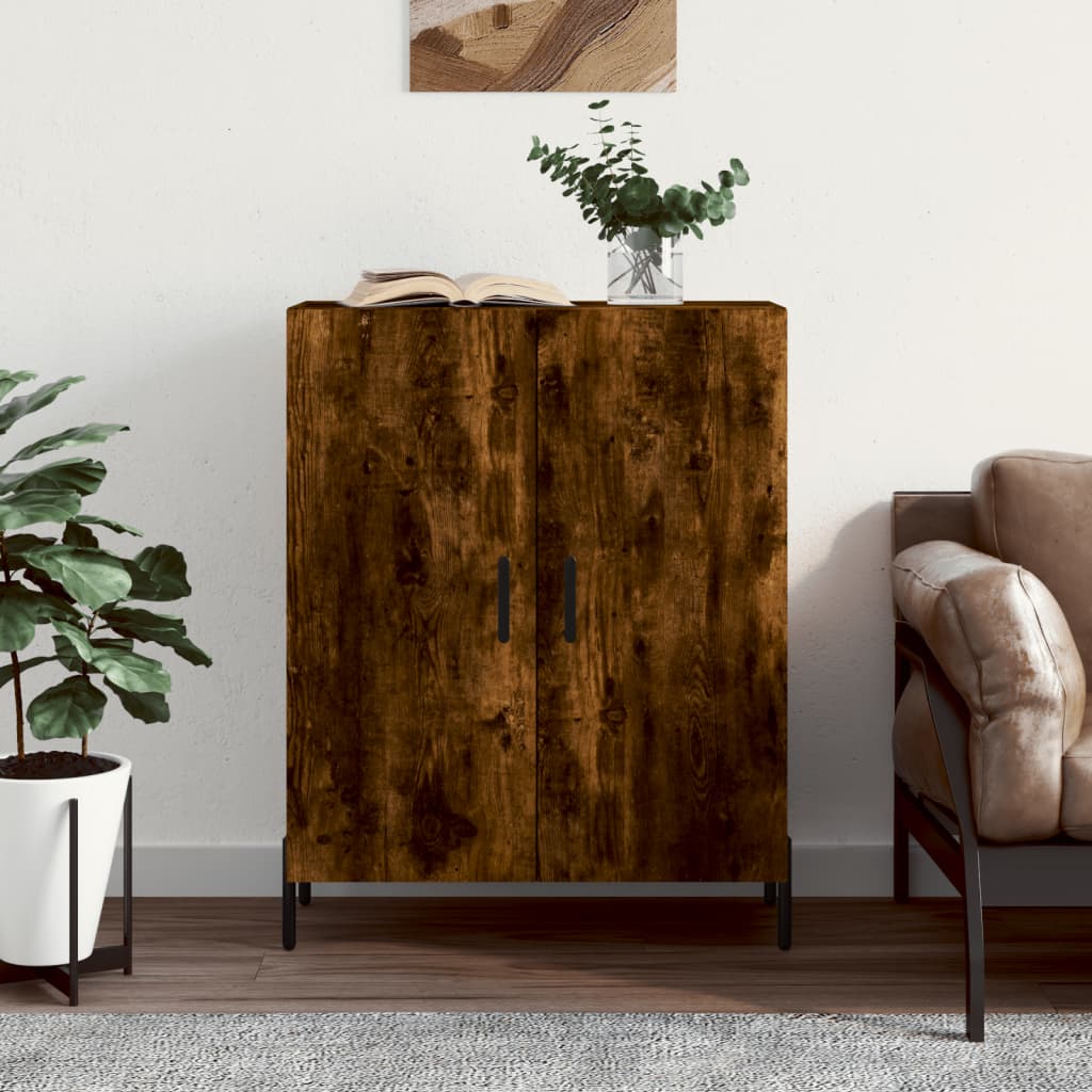 Sideboard Smoked Oak 69.5x34x90 cm Engineered Wood - Merlin Deals