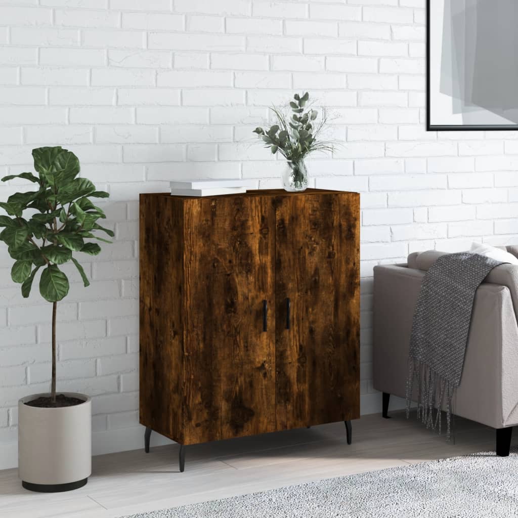 Sideboard Smoked Oak 69.5x34x90 cm Engineered Wood - Merlin Deals