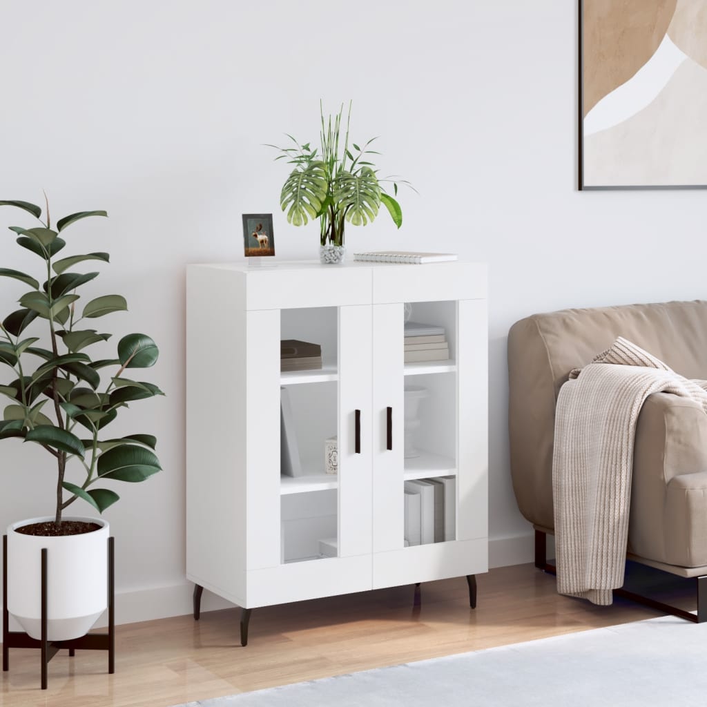 Sideboard White 69.5x34x90 cm Engineered Wood - Merlin Deals
