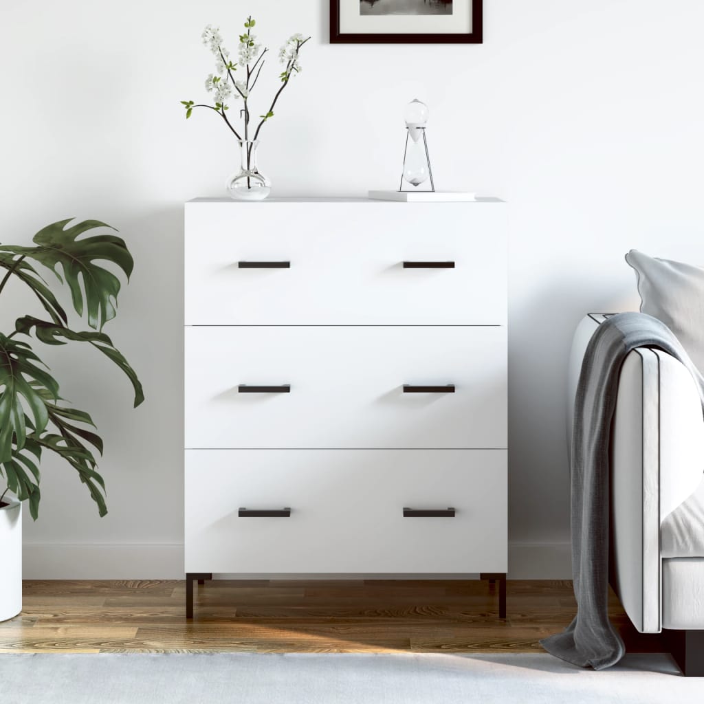 Sideboard White 69.5x34x90 cm Engineered Wood - Sid & Sam
