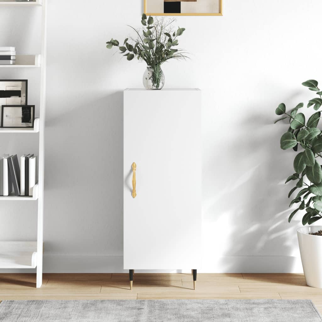 Sideboard High Gloss White 34.5x34x90 cm Engineered Wood - Tyrell & Tyrell