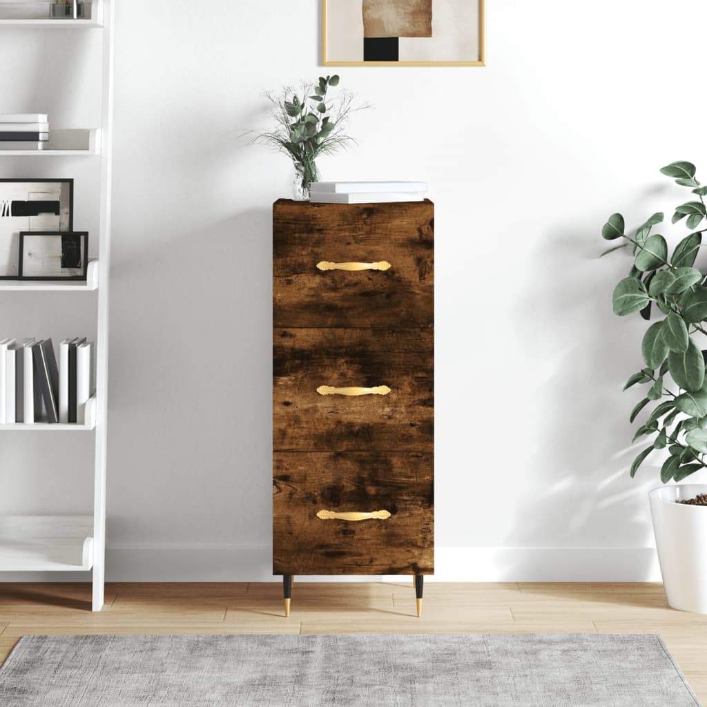Sideboard Smoked Oak 34.5x34x90 cm Engineered Wood - The Home Maker