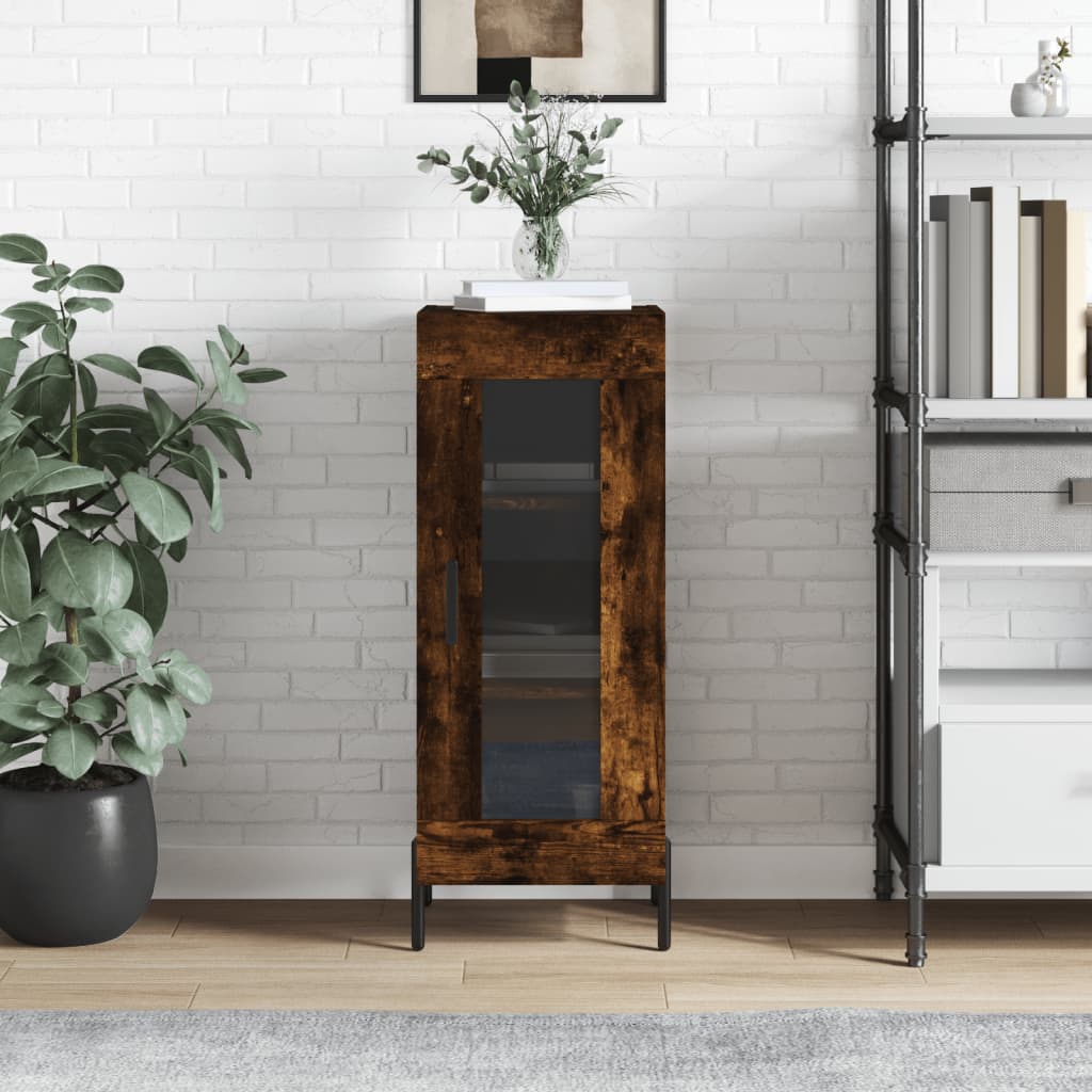 Sideboard Smoked Oak 34.5x34x90 cm Engineered Wood - The Home Maker