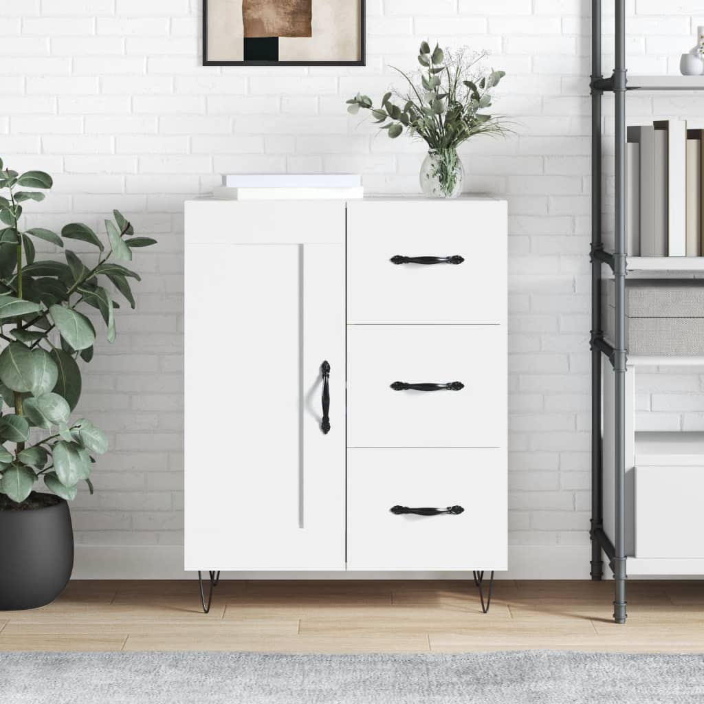 Sideboard White 69.5x34x90 cm Engineered Wood - Tyrell & Tyrell