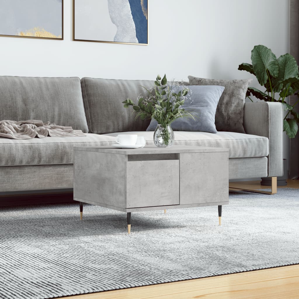 Coffee Table Concrete Grey 55x55x36.5 cm Engineered Wood - Style and Chic