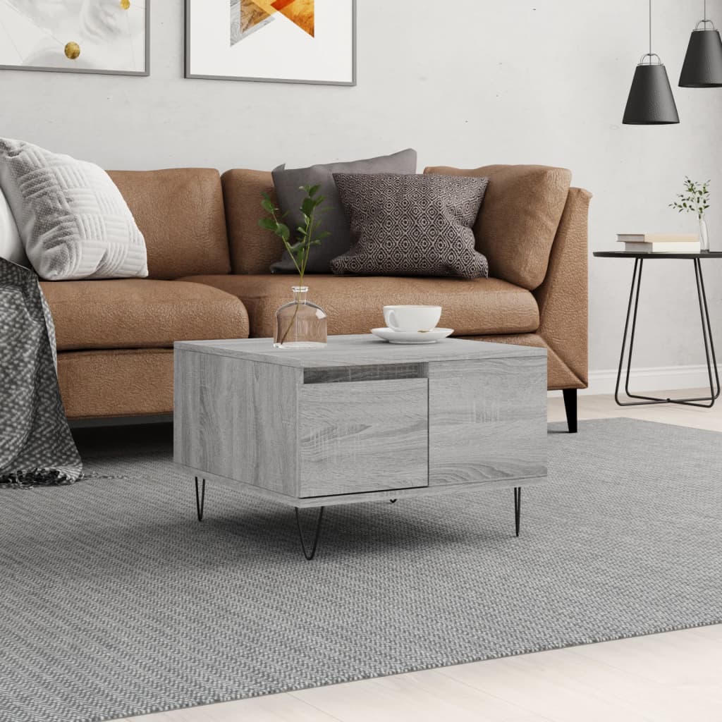 Coffee Table Grey Sonoma 55x55x36.5 cm Engineered Wood - Tyrell & Tyrell