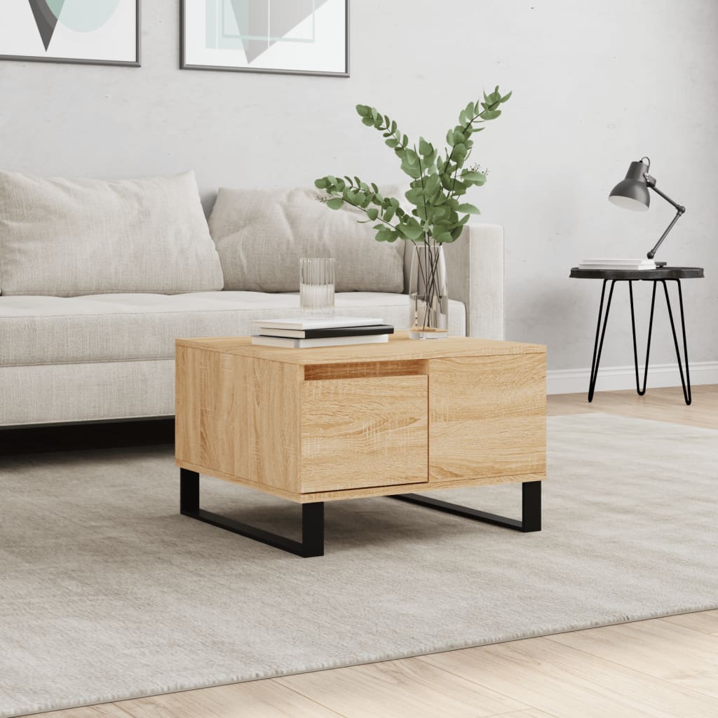 Coffee Table Sonoma Oak 55x55x36.5 cm Engineered Wood - Casper Homes