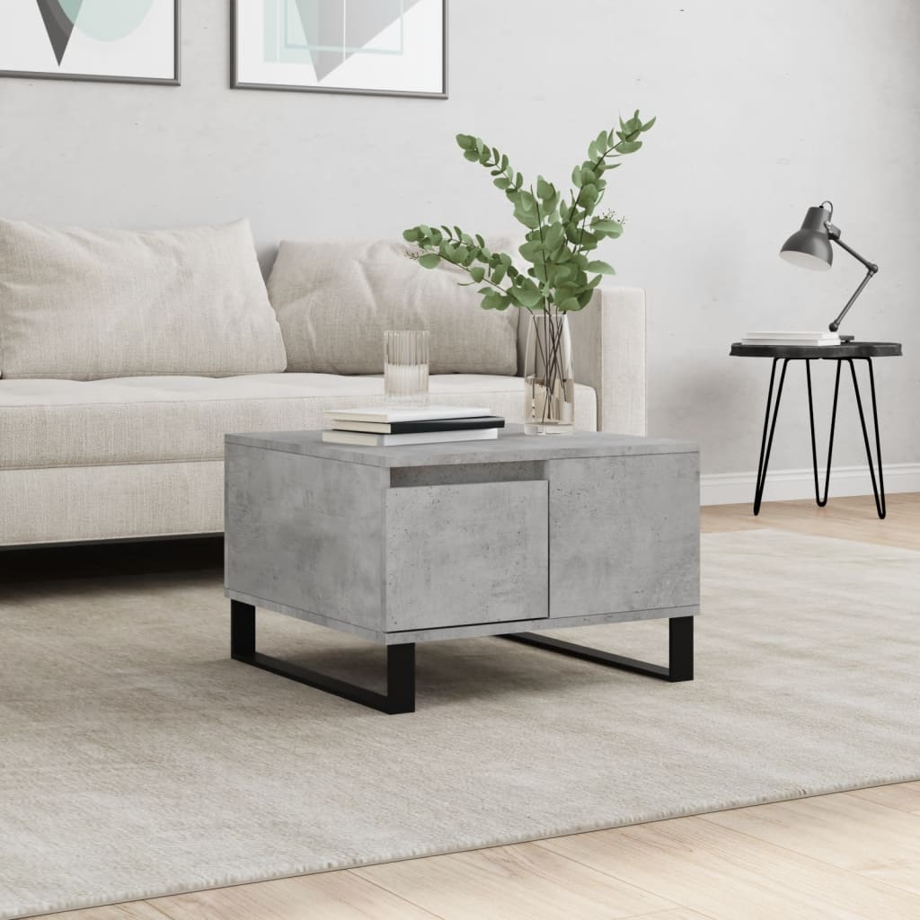 Coffee Table Concrete Grey 55x55x36.5 cm Engineered Wood - Casper Homes