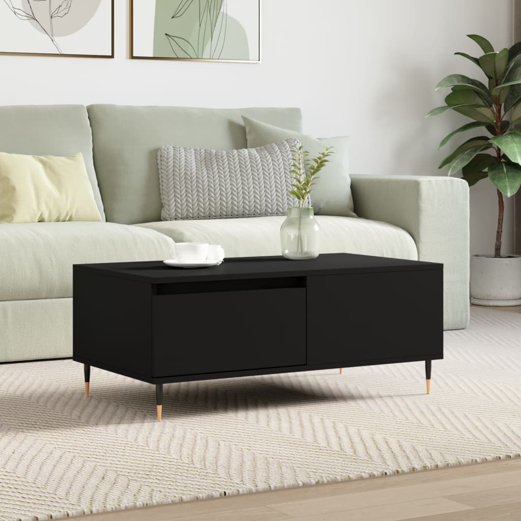 Coffee Table Black 90x50x36.5 cm Engineered Wood - The Home Maker