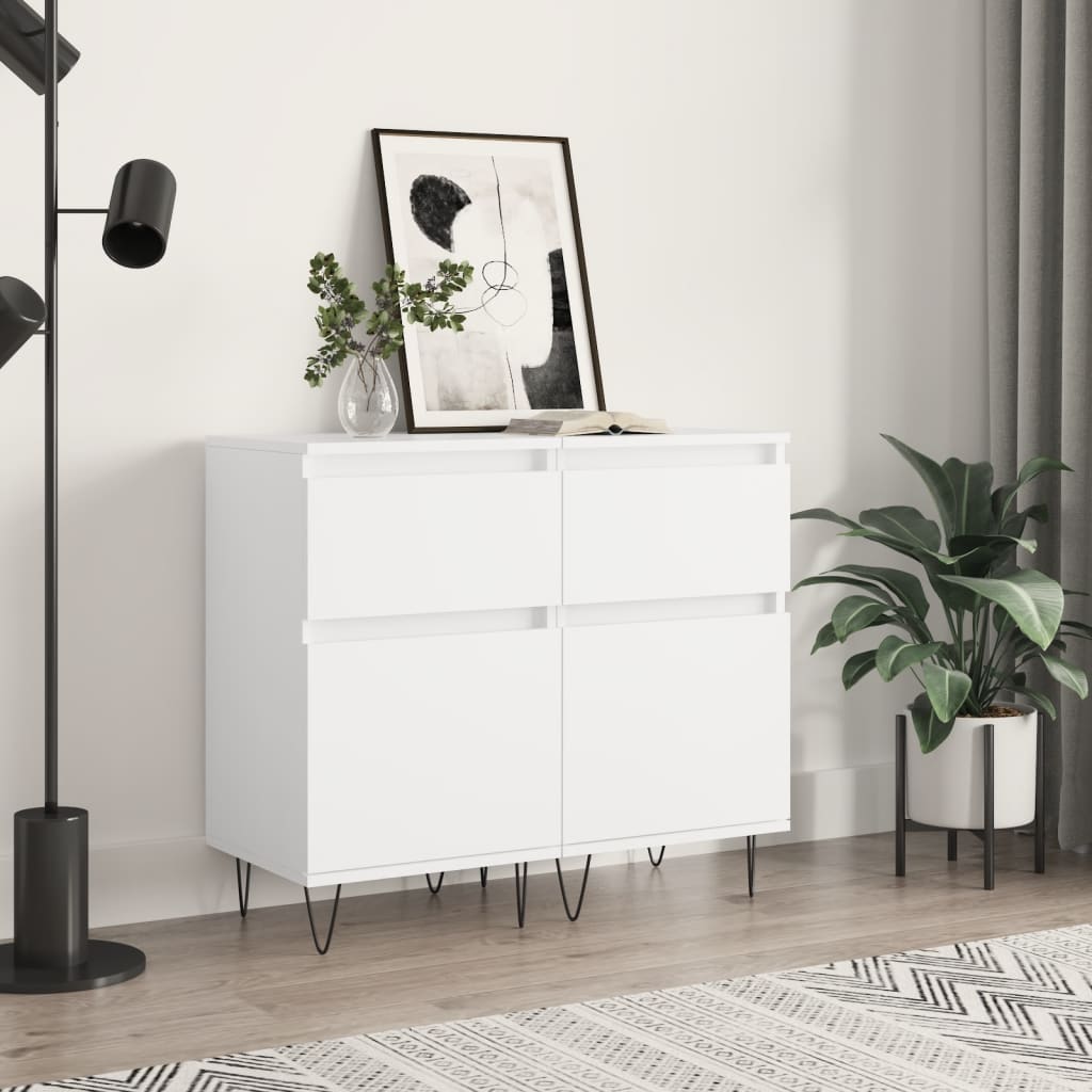 Sideboards 2 pcs White 40x35x70 cm Engineered Wood - All Things Good