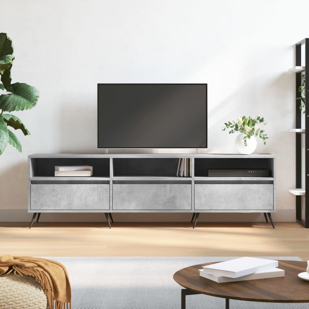 TV Cabinet Concrete Grey 150x30x44.5 cm Engineered Wood - Tyrell & Tyrell