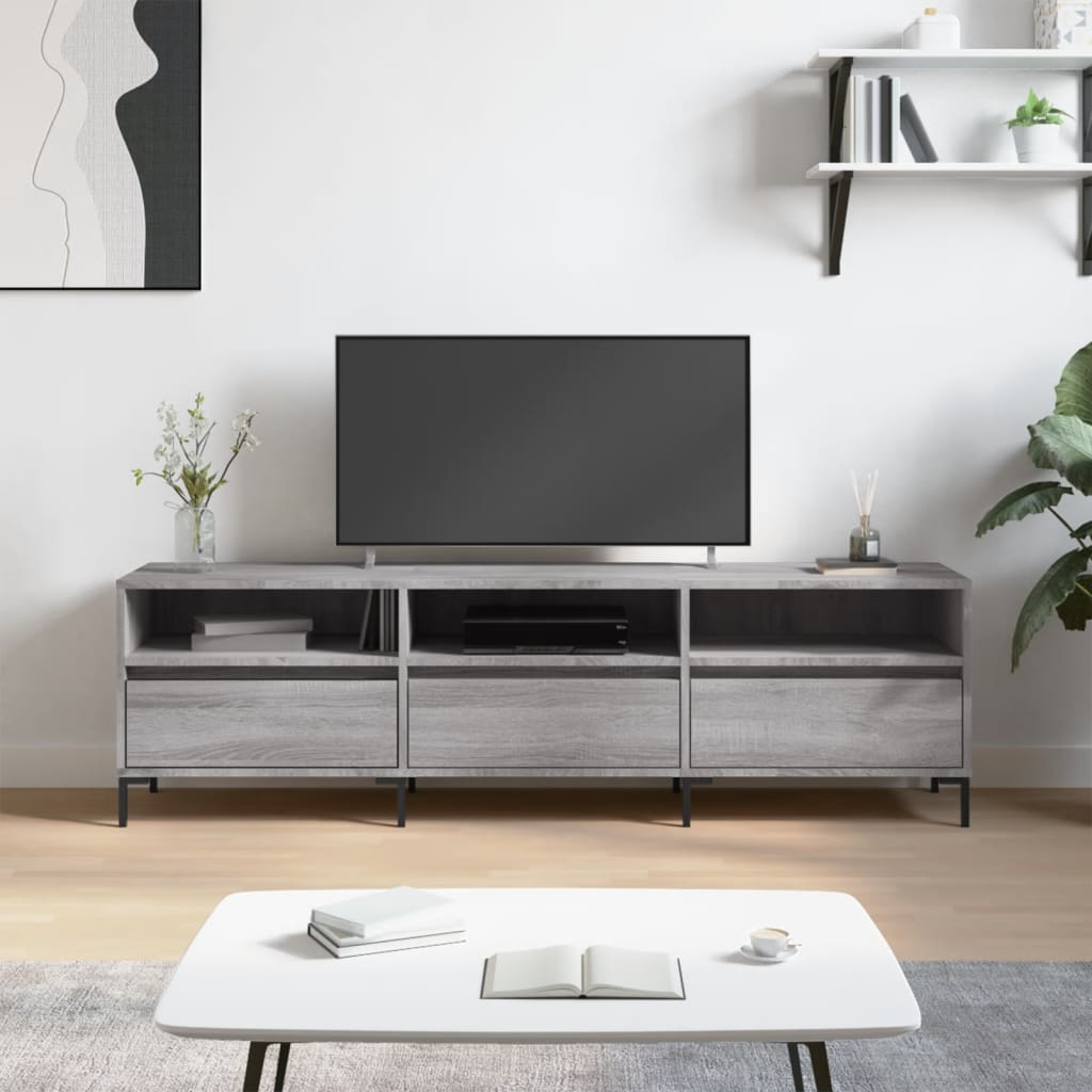 TV Cabinet Grey Sonoma 150x30x44.5 cm Engineered Wood - Direct Imports