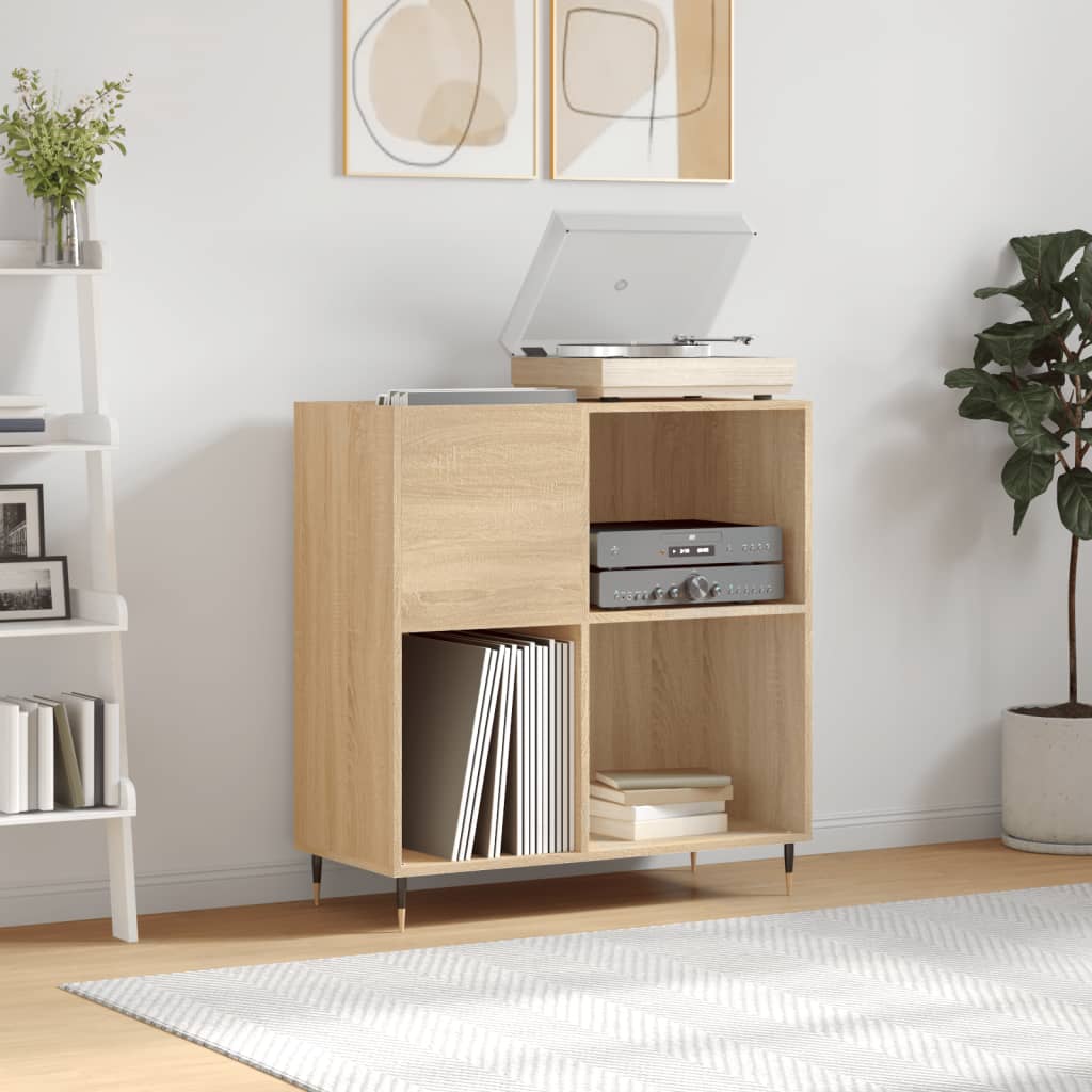 Record Cabinet Sonoma Oak 84.5x38x89cm Engineered Wood - Merkel Designers