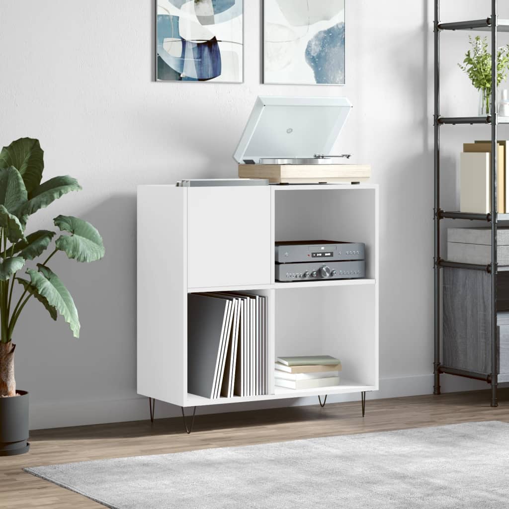 Record Cabinet White 84.5x38x89 cm Engineered Wood - Brittle & Co
