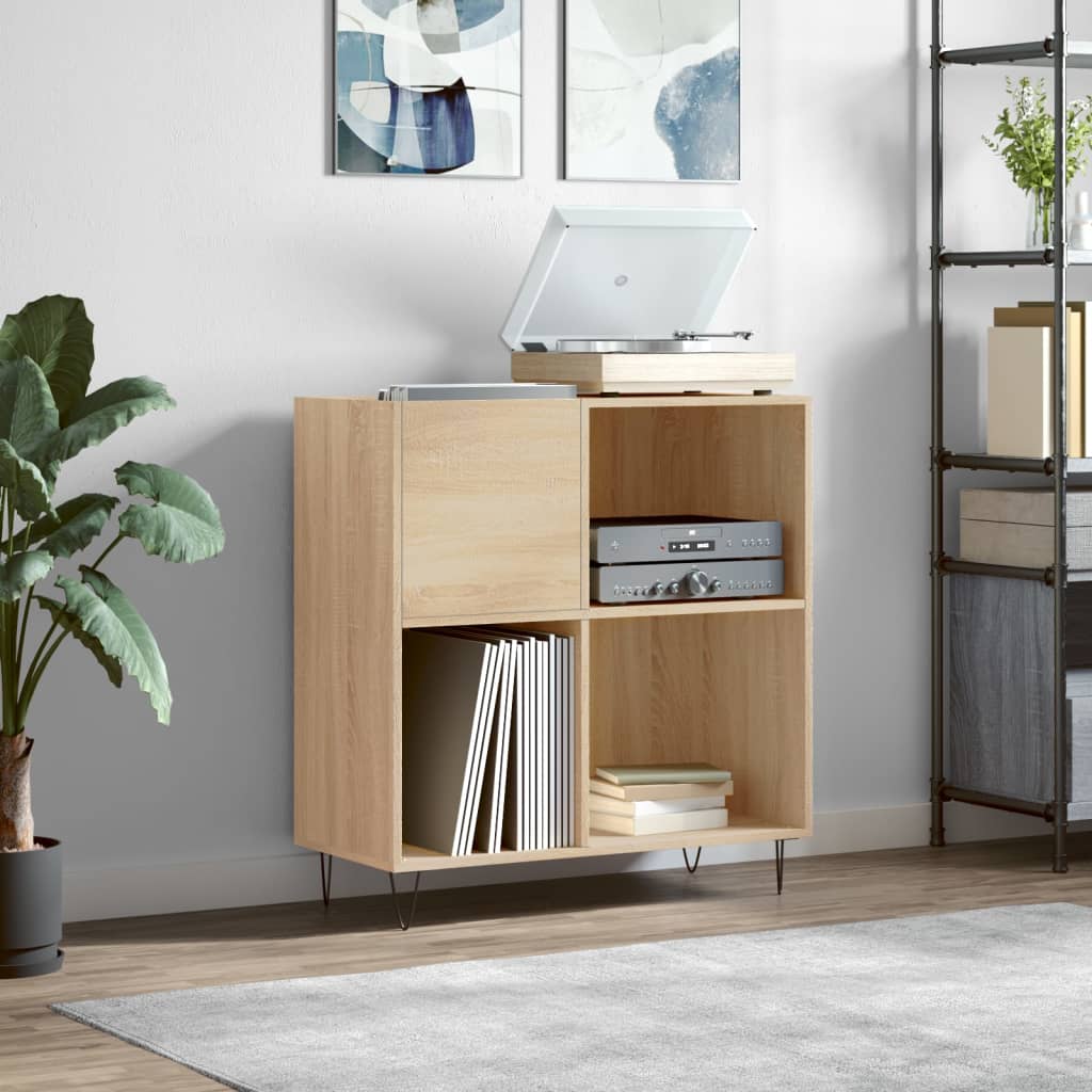 Record Cabinet Sonoma Oak 84.5x38x89cm Engineered Wood - Casper Homes