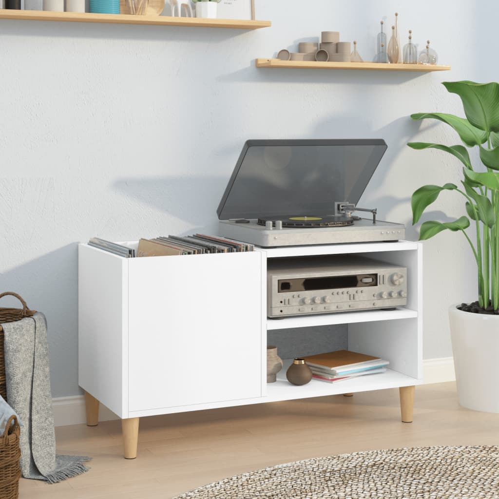 Record Cabinet White 84.5x38x48 cm Engineered Wood - Style and Chic