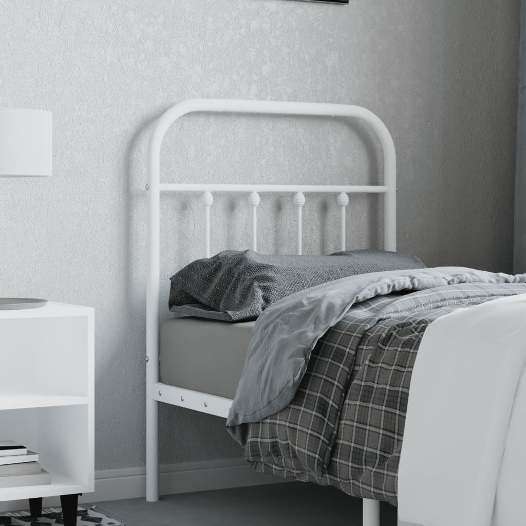 Metal Headboard White 75cm - Sid & Sam
