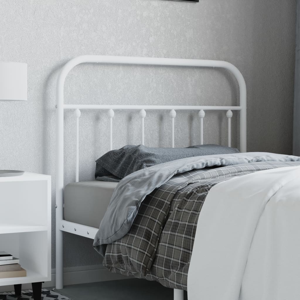 Metal Headboard White 100cm - Millennium Furniture