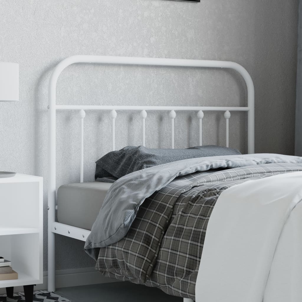 Metal Headboard White 107cm - Casper Homes