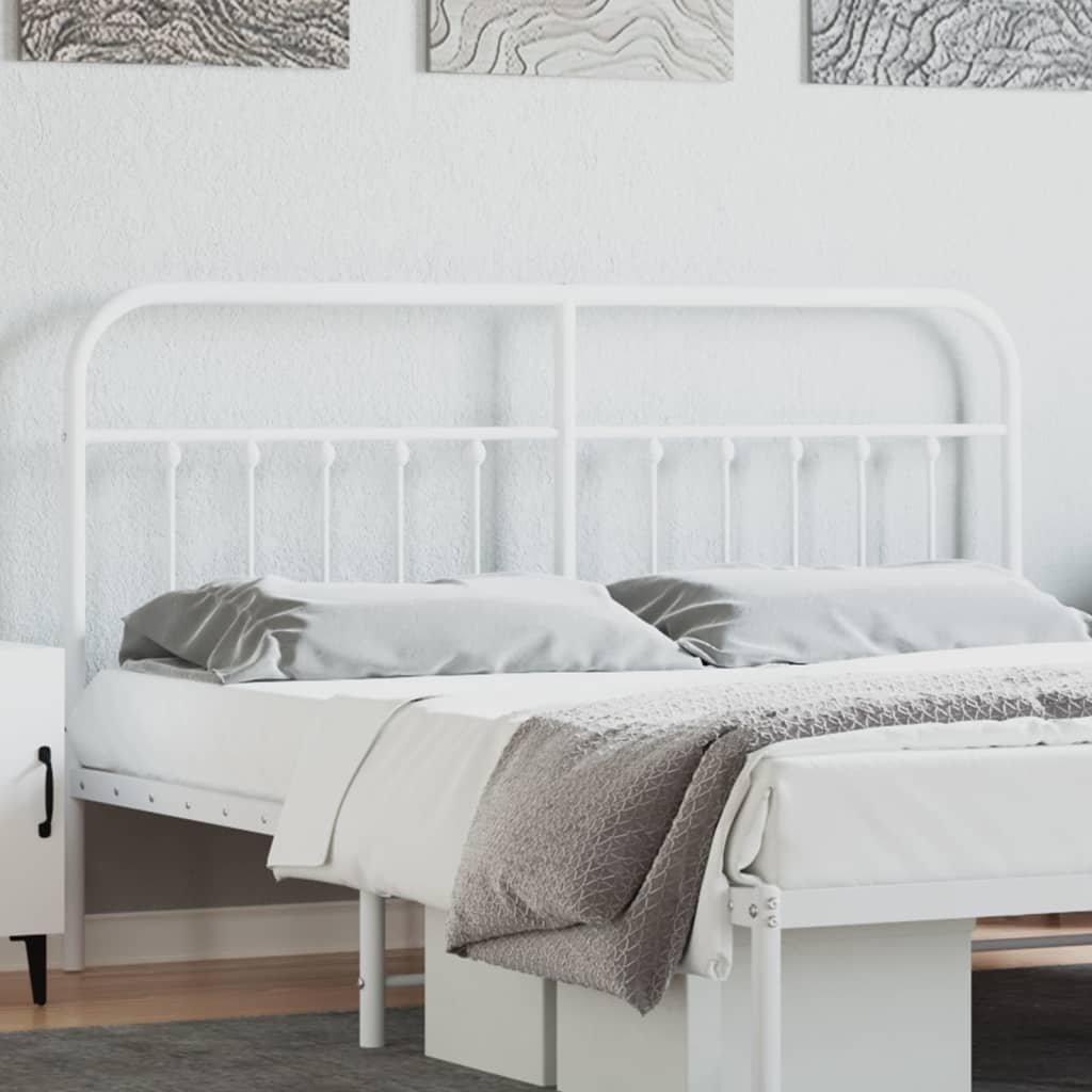 Metal Headboard White 160cm - Casper Homes