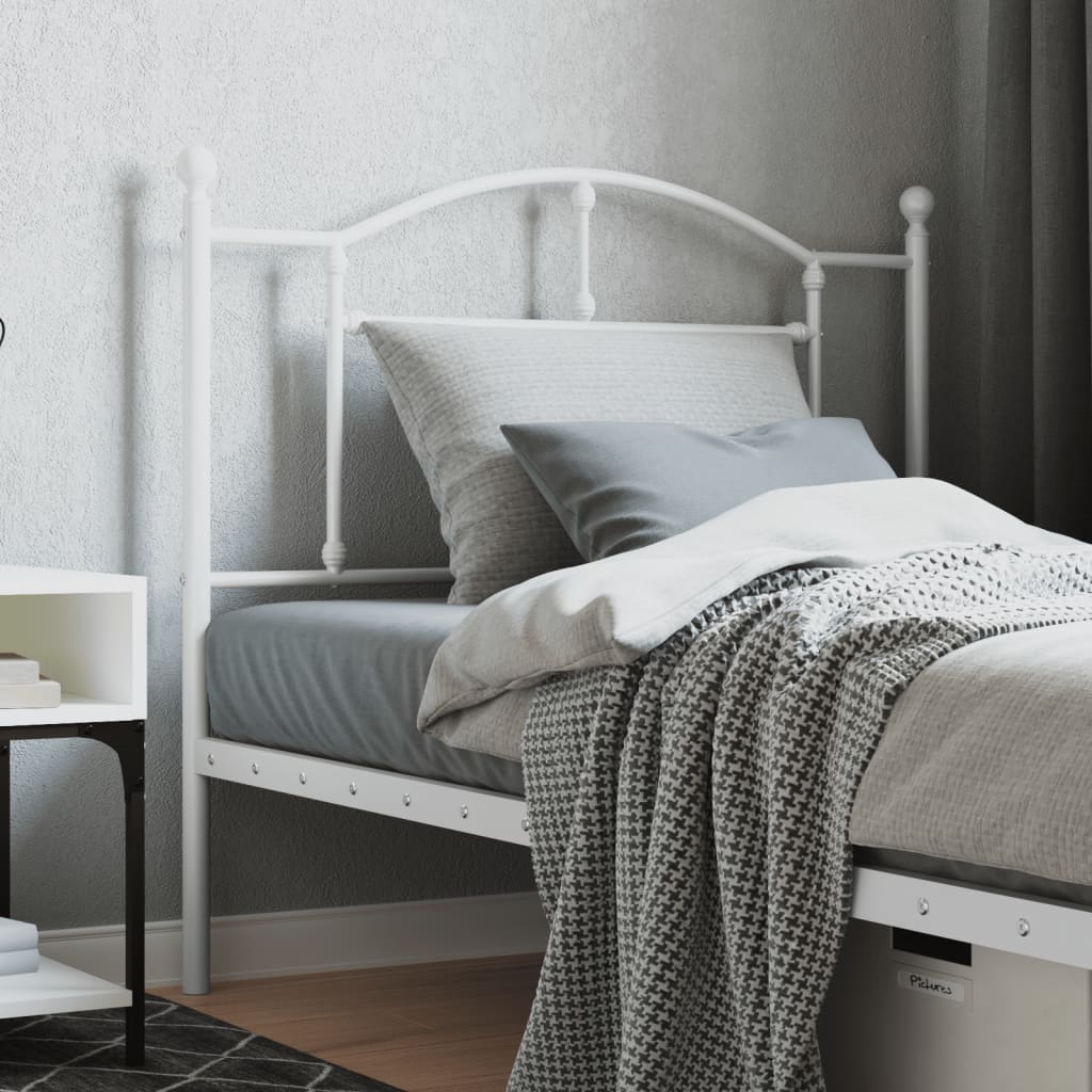 Metal Headboard White 100cm - Casper Homes