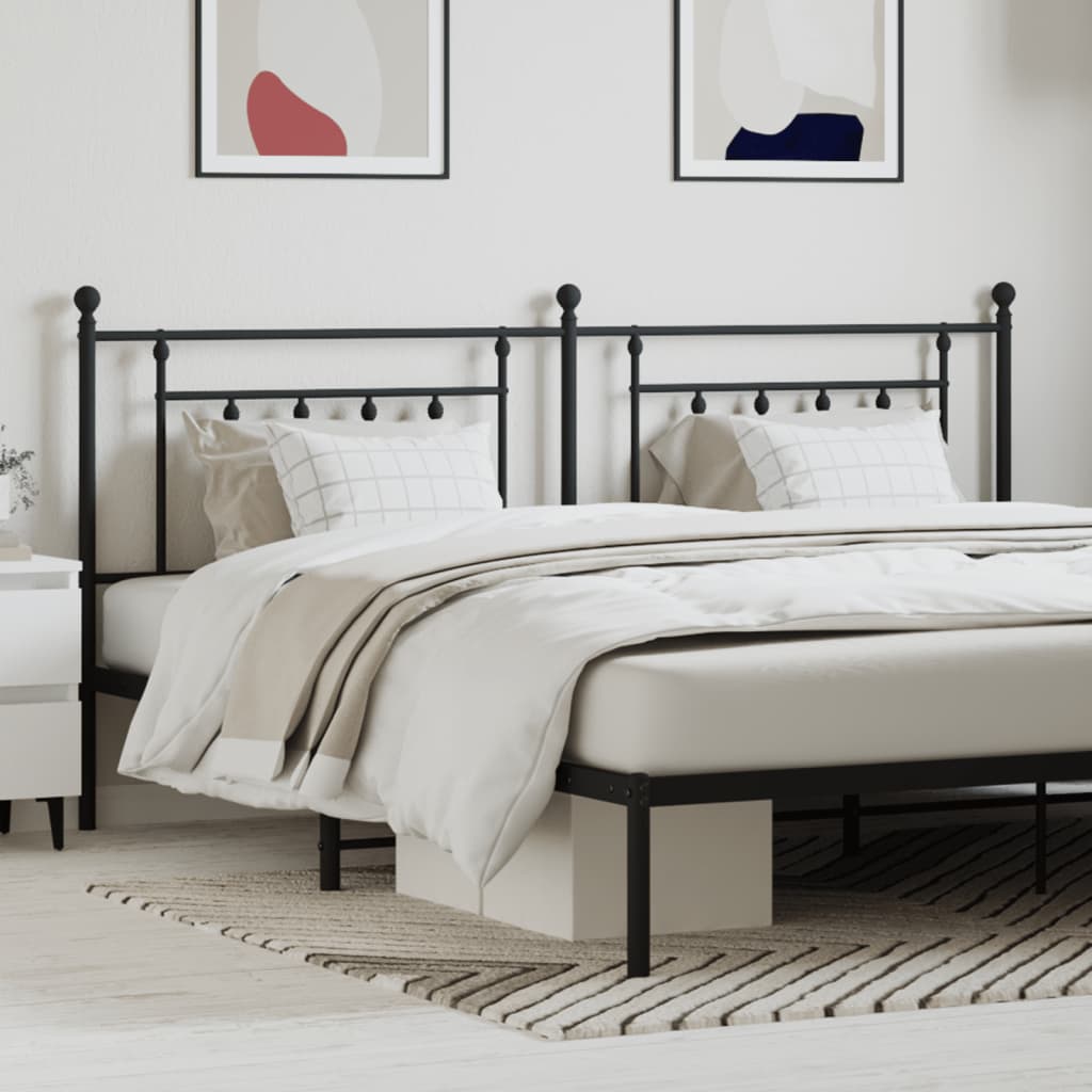 Metal Headboard Black 193cm - Casper Homes