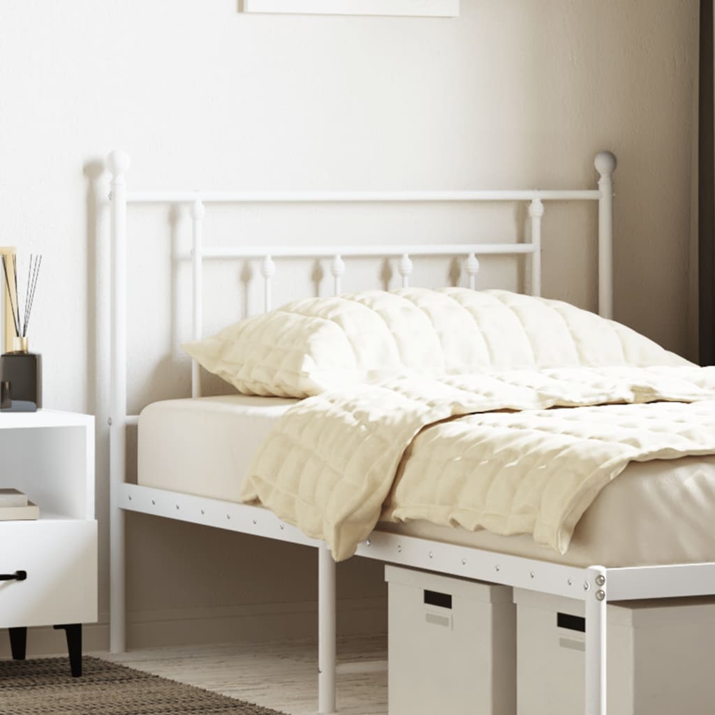 Metal Headboard White 100cm - Sid & Sam