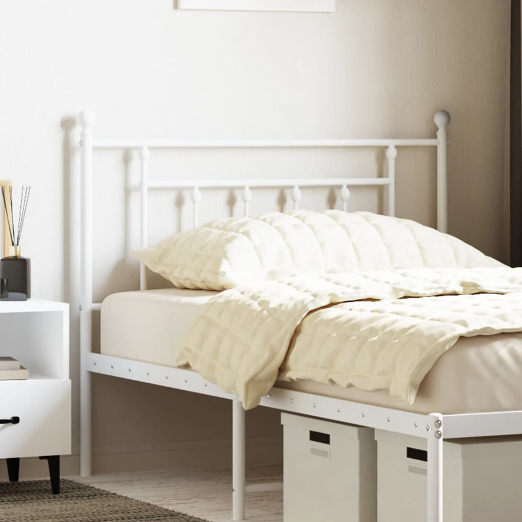 Metal Headboard White 107cm - Tyrell & Tyrell