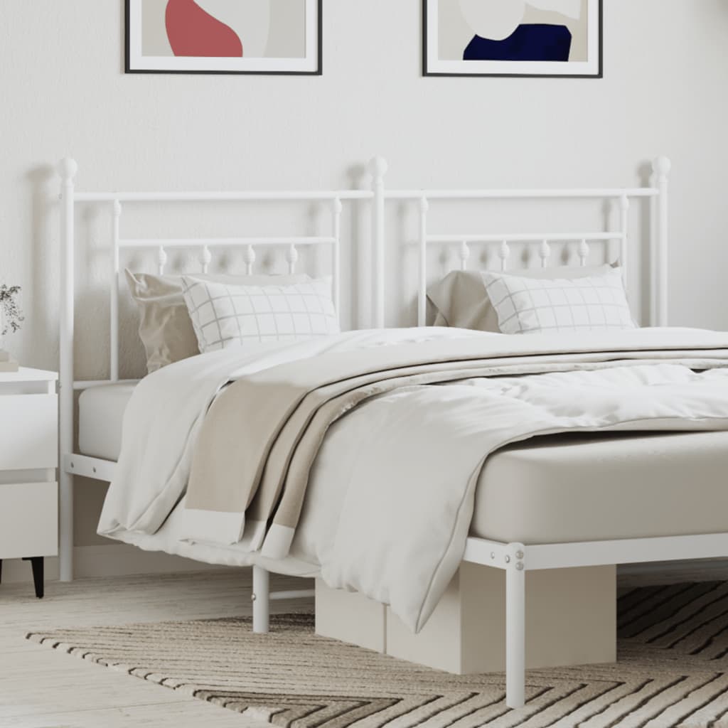 Metal Headboard White 160cm - Tyrell & Tyrell