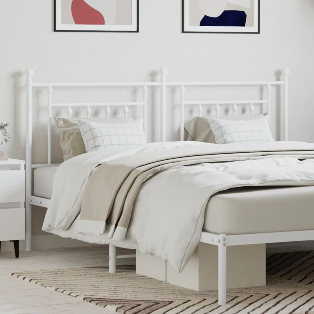 Metal Headboard White 180cm - Unbeatable Bargains