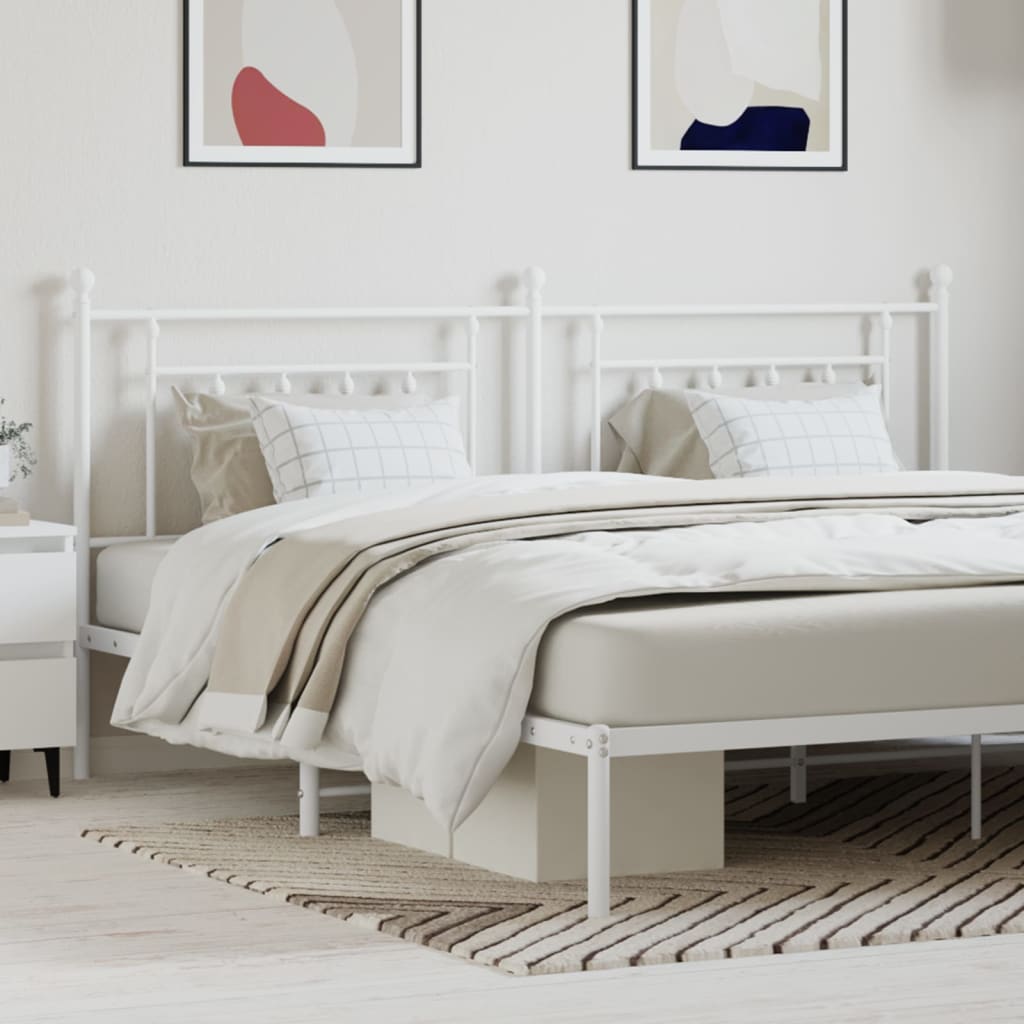 Metal Headboard White 193cm - Brittle & Co