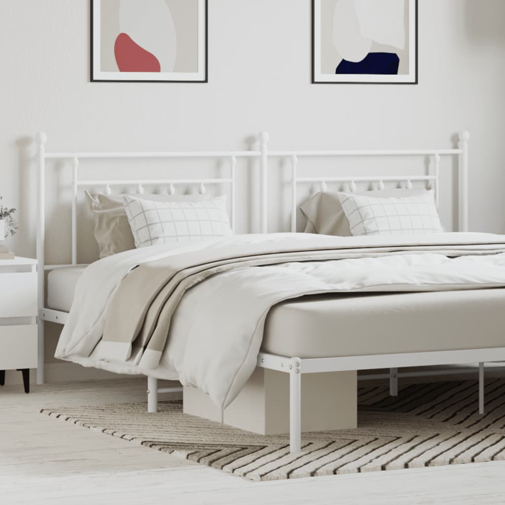 Metal Headboard White 200cm - Casper Homes