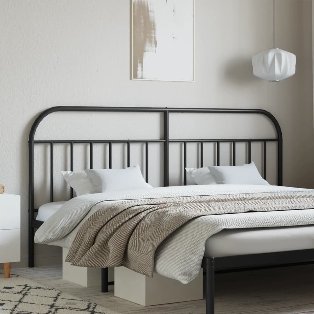Metal Headboard Black 193cm - Casper Homes