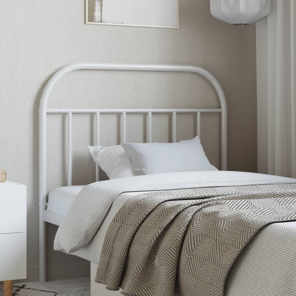 Metal Headboard White 100cm - Brittle & Co