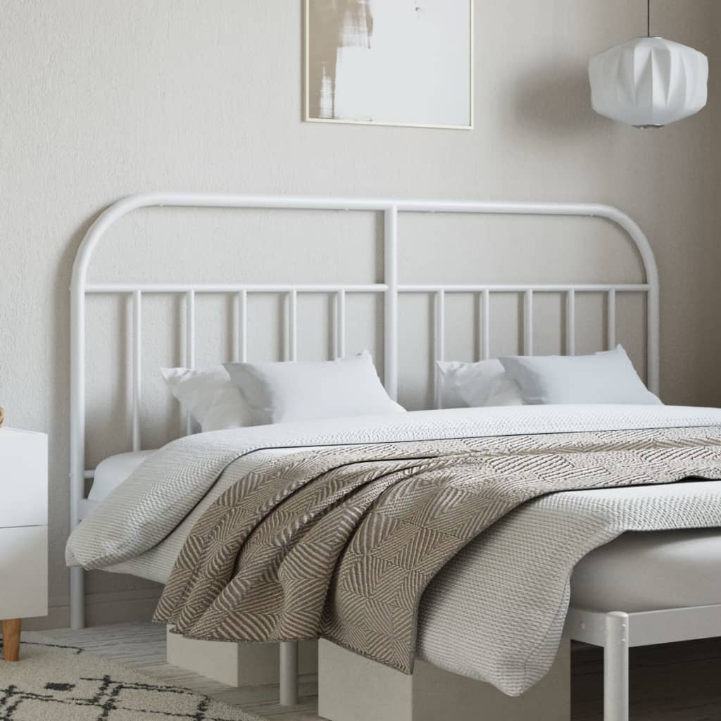 Metal Headboard White 180cm - All Things Good
