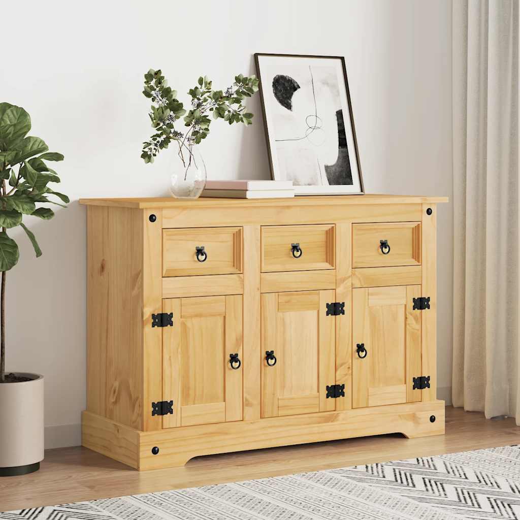 Sideboard Corona Brown 112x44x78 cm Solid Wood Mexican Pine - Decor Base