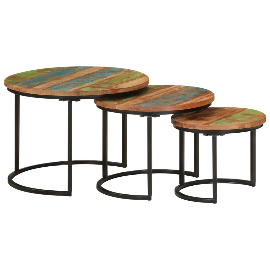 Nesting Tables 3 pcs Solid Wood Reclaimed - All Things Good